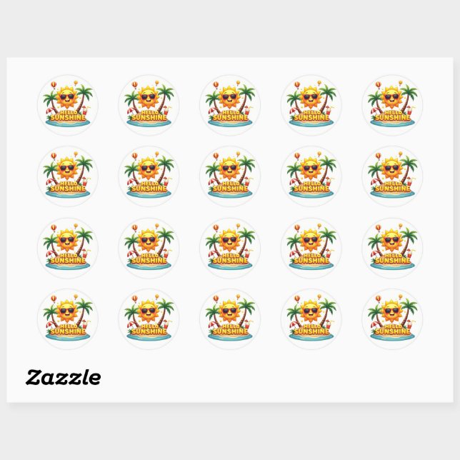 Hello Sunshine Cute Cartoon Sticker (Sheet)