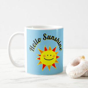 Hello Sunshine Cute Happy Sun Design Coffee Mug