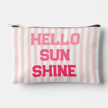 Hello Sunshine - Cute Peachy Pink Stripes 
