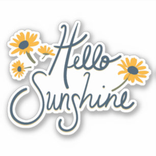 Hello Sunshine Daisy Flowers Motif