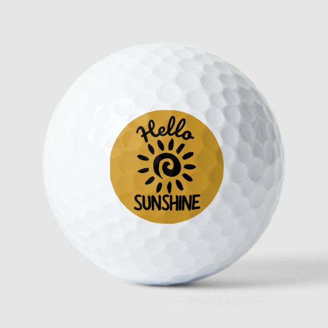 Hello Sunshine  Golf Balls (Front)