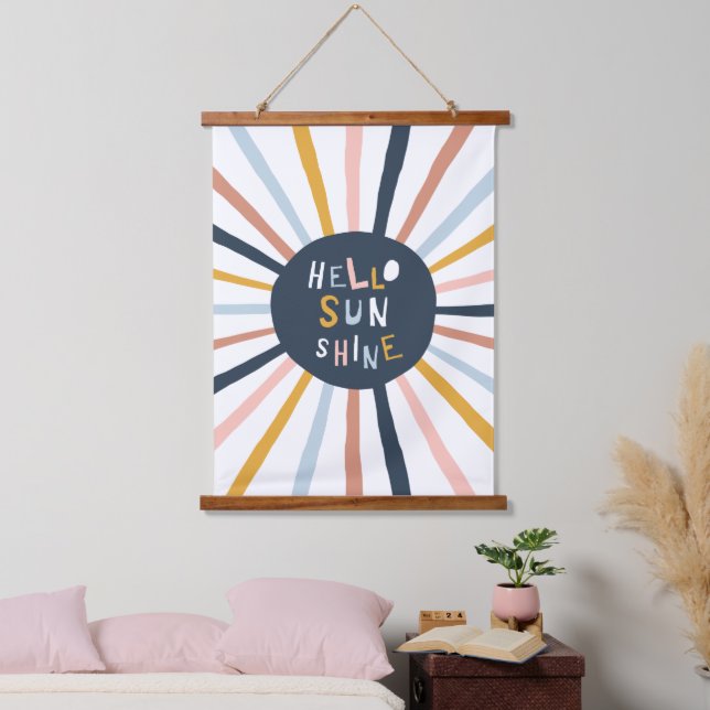 Hello Sunshine Hanging Tapestry (Bedroom)