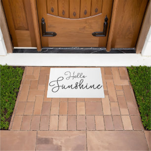 Hello sunshine home doormat house greeting porch