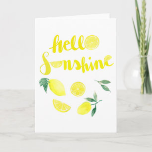 Hello Sunshine Lemons Greeting Card