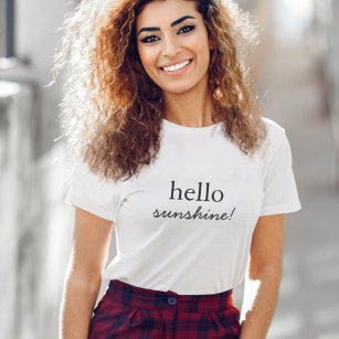 Hello Sunshine   Modern Minimalist Stylish Happy T-Shirt