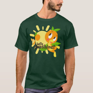 Hello Sunshine Orange Bird white backgroundTShirt T-Shirt