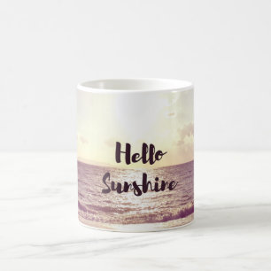 "Hello Sunshine" Photo Quote Coffee Mug