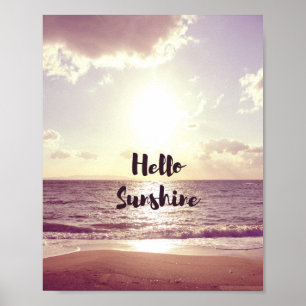 "Hello Sunshine" Photo Quote Poster