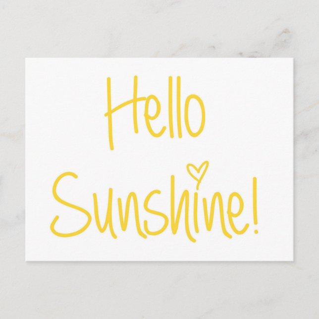 Hello Sunshine Postcard (Front)