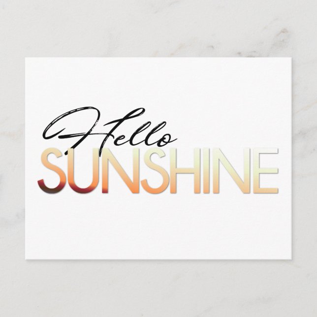 Hello Sunshine Postcard (Front)