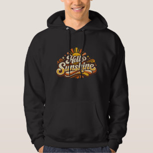 Hello Sunshine Retro Summer Vibes Hoodie