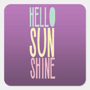 Hello Sunshine Square Sticker
