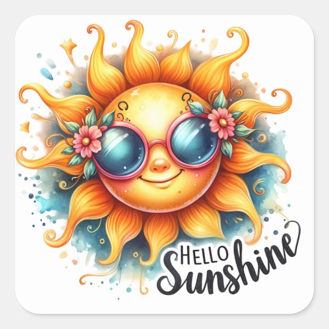 Hello Sunshine  Summer  Stickers (Front)