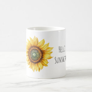 Hello Sunshine Sunflower Coffee Mug