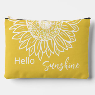 Hello Sunshine Sunflower Outdoor Pillow Accessory Pouch