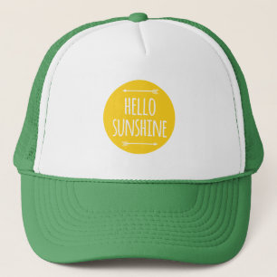 hello sunshine trucker hat