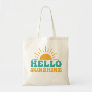 Hello Sunshine Yellow Sun Spring Fun Tote Bag