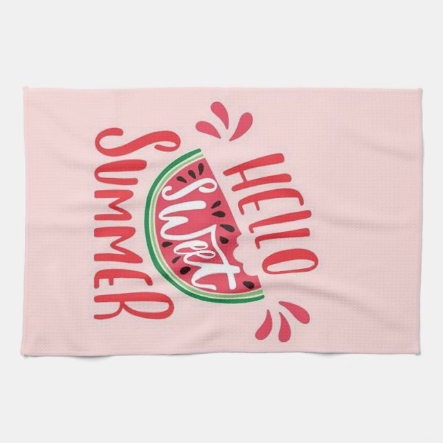 Hello Sweet Summer Tea Towel (Horizontal)