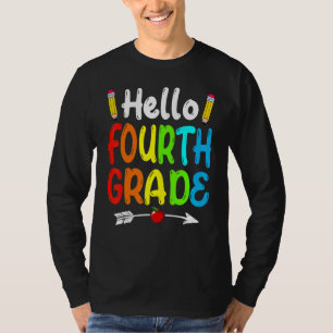Hello Team 4th Grade Back To School Squad Vibes T-Shirt