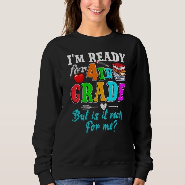 Hello Team 4th Grade Squad Teacher Student Back To Sweatshirt (Front)