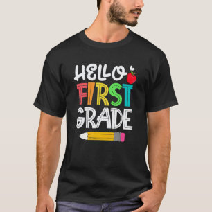 Hello Team First Grade Crew Back to School Teacher T-Shirt