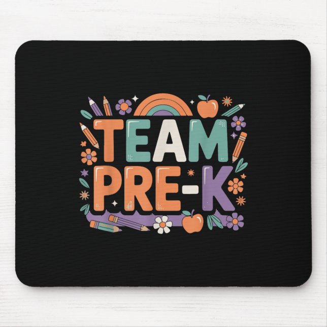 Hello Team Pre-k Back To School Fun For Little Lea Mouse Pad (Front)