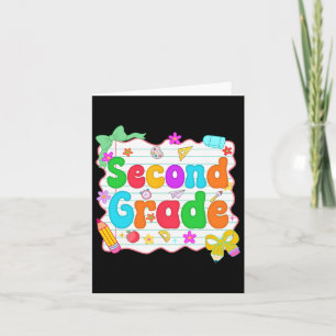 Hello Team Second Grade Back To School Shirt Schoo Card