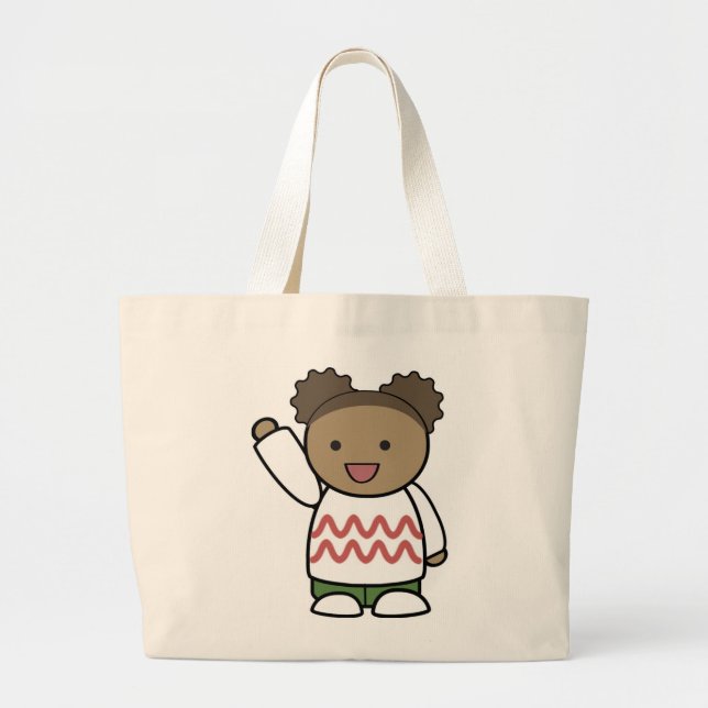 HELLO TEDDY BEAR LARGE TOTE BAG (Front)