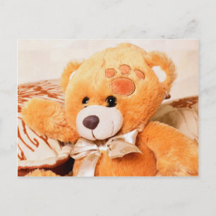 Hello teddy bear postcard