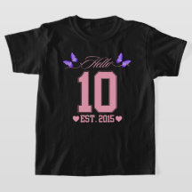 Hello Ten Digits Cute Coquette 10th Birthday Girl