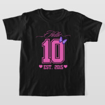 Hello Ten Digits Cute Coquette 10th Birthday Girl