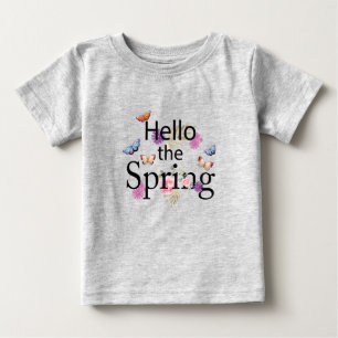 Hello the Spring Flower Baby T-Shirt