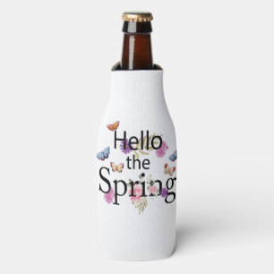 Hello The Spring Flower Bottle Cooler