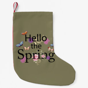 Hello The Spring Flower Small Christmas Stocking