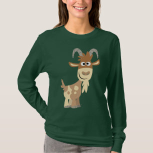 "Hello There!" Cute Cartoon Goat Women T-Shirt
