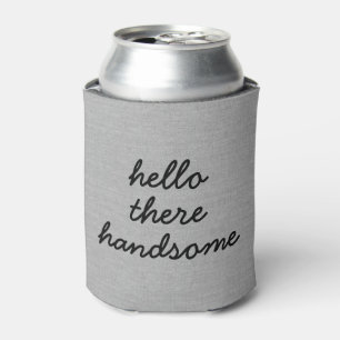 Hello there handsome rustic chic burlap linen jut can cooler