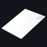 Hello There Minimalist Outline Lettering Notepad<br><div class="desc">A cool modern minimalist outline lettering typography design with the words "Hello There" in black and white.  Just click customise to choose a different background colour.</div>