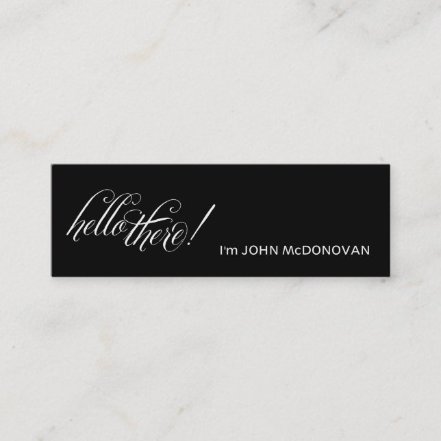 Hello there! Profile Business Card (Front)