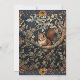 Hello There Red Squirrel in a Tree Invitation