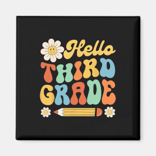 Hello Third 3rd Grade Back To School Teachers Kids Magnet