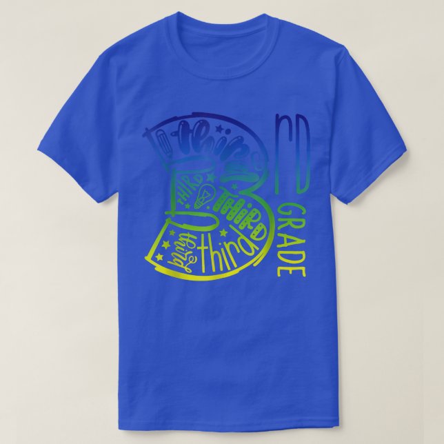 Hello Third Grade 3rd Grade Back to School Teacher T-Shirt (Design Front)