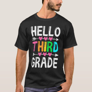 Hello Third Grade Back To School Men Women Boy G T-Shirt