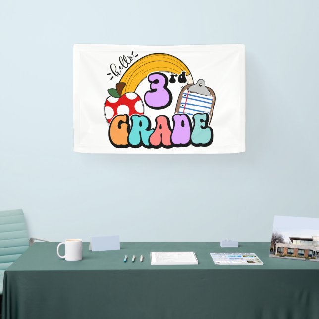 Hello Third Grade Banner (Tradeshow)