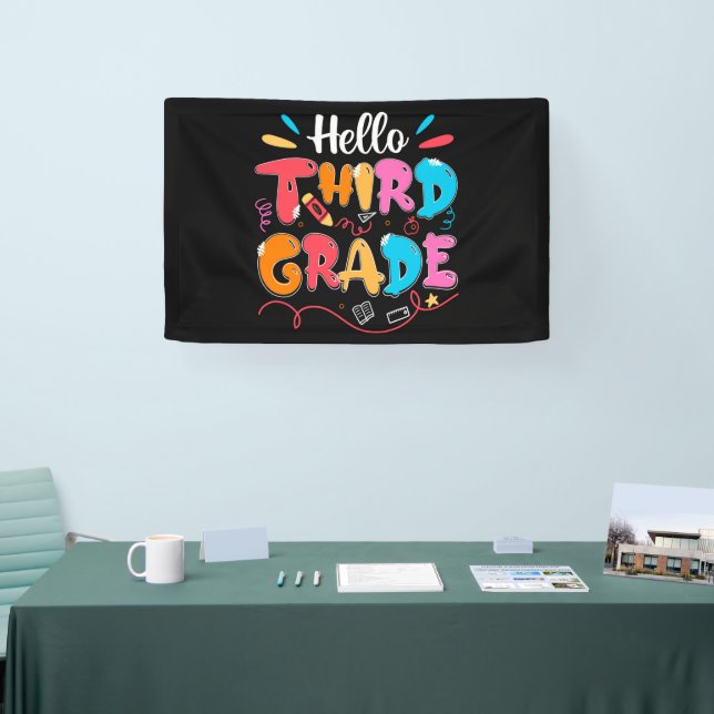 Hello Third Grade Banner (Tradeshow)