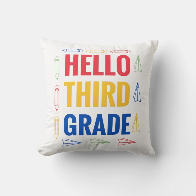 Hello Third Grade Cushion (Front)