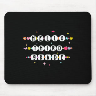 Hello Third Grade Friendship Bracelets Back To Sch Mouse Pad
