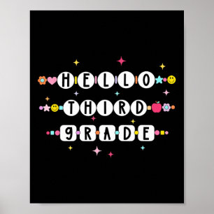 Hello Third Grade Friendship Bracelets Back To Sch Poster