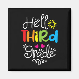 Hello Third Grade Fun 3rd Grade Back to School Gi Magnet