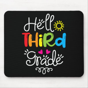 Hello Third Grade Fun 3rd Grade Back to School Gi Mouse Pad