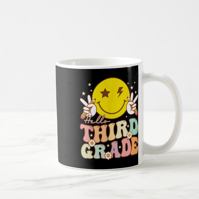 Hello Third Grade Leopard 1st Day Of School Team 3 Coffee Mug (Right)